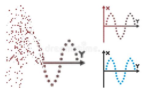 Icono Sinusoide De Semitono Disuelto Del Diagrama Del Pixel Ilustraci N