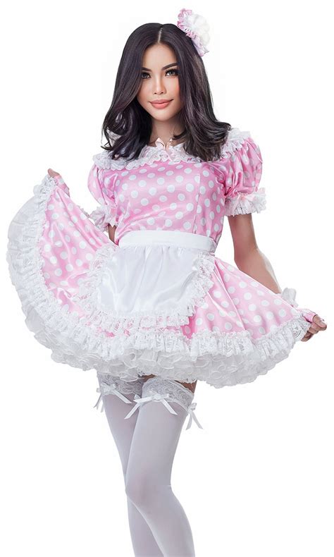 Adaline Satin French Maid Sat266 162 38 BirchPlaceShop Fashion