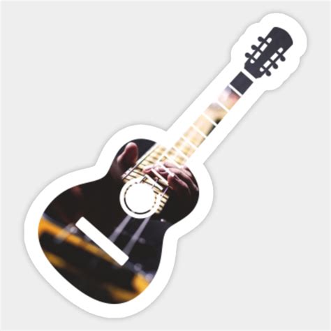 Acoustic Guitar Template Acoustic Guitar Sticker Teepublic