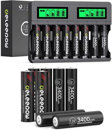 Amazon Deleepow Rechargeable AA Batteries 1 5V AA Rechargeable