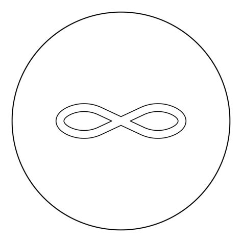 Infinity symbol icon black color in circle or round 7051086 Vector Art ...