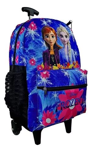 Mochila Frozen Rodinhas Infantil Escolar Anna Elsa Parcelamento Sem Juros