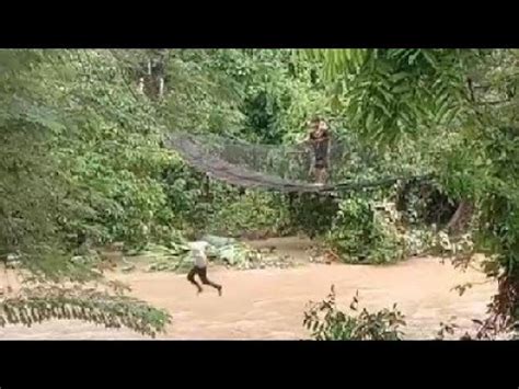 Jambatan Gantung Di Kampung Dudar Ulu Hampir Hampir Di Hanyut Banjir