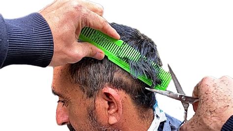 💈how To Cut Mens Hair With Scissors And Comb Haircut Tutorial For Beginners Youtube