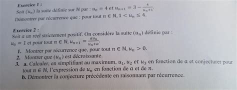 Bonjour Besoins D Aide Pour Un Dm De Math Matiques Niveau Terminale