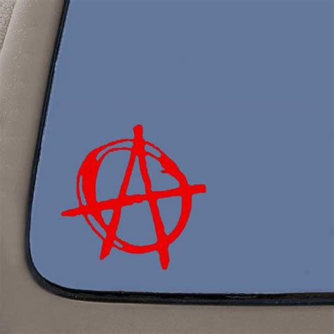 Anarchy Symbol Decal Sticker Inches Red Vinyl Decal Car Truck