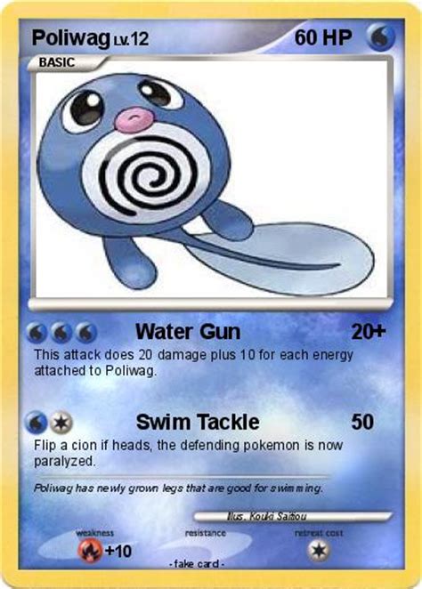 Pok Mon Poliwag Water Gun My Pokemon Card