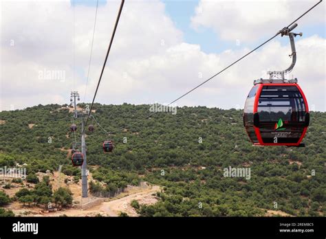 Travel To Jordan Ajloun Jordan Ajloun Cable Car Teleferik Among