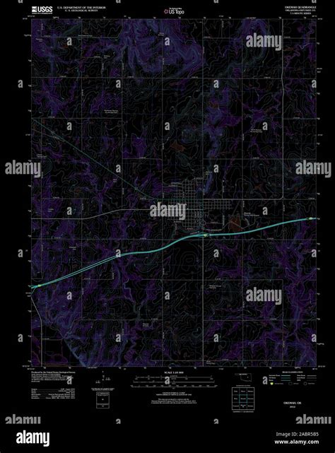 Map of okemah hi-res stock photography and images - Alamy