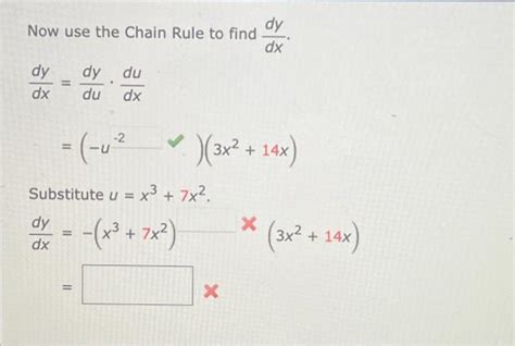 Solved Now Use The Chain Rule To Find Dxdy