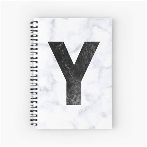 Black Marble Initial Letter Y Journal For Sale By Kosmi Design