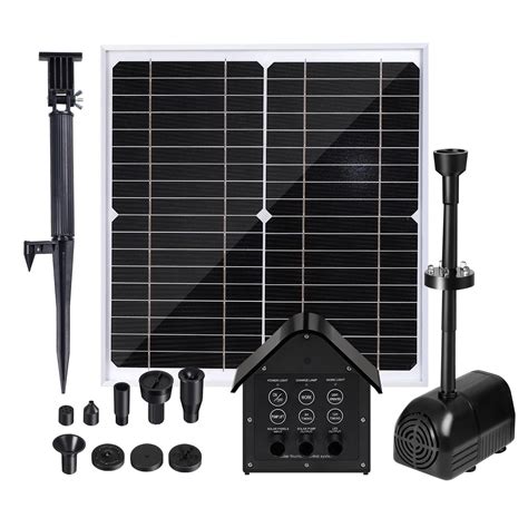 ATMOREA Solar Fountain,20W Solar Bird Bath Fountain Pump, Solar Pump ...