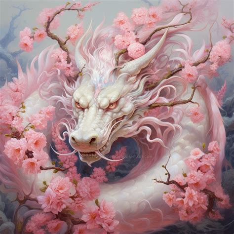 Cherry Blossom Dragon 2 by MilesAIandDesign on DeviantArt