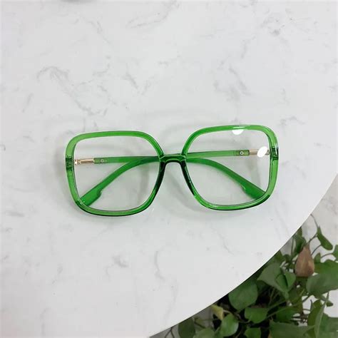 Vintage Clear Square Sunglasses Frames For Women Designer Fresh Big ...