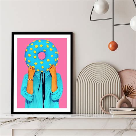 Quadro Decorativo Pop Art Cookie Moldura Preta Vidro Elo7