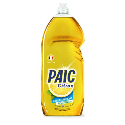 Liquide vaisselle main concentré PAIC citron jaune Flacon 1 5 L pas