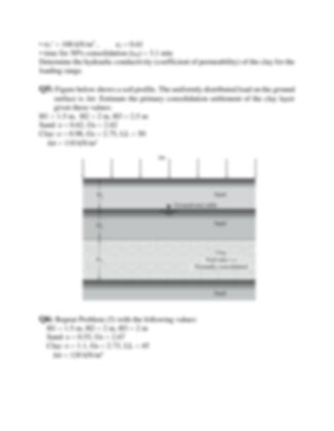 SOLUTION: Consolidation of soil soil mechanics - Studypool