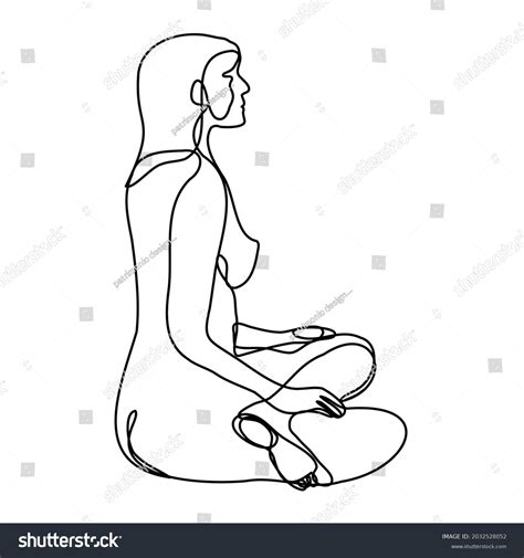 Continuous Line Drawing Illustration Female Nude Stock Vector Royalty Free 2032528052