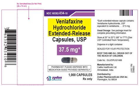 Venlafaxine Hydrochloride Capsule Extended Release