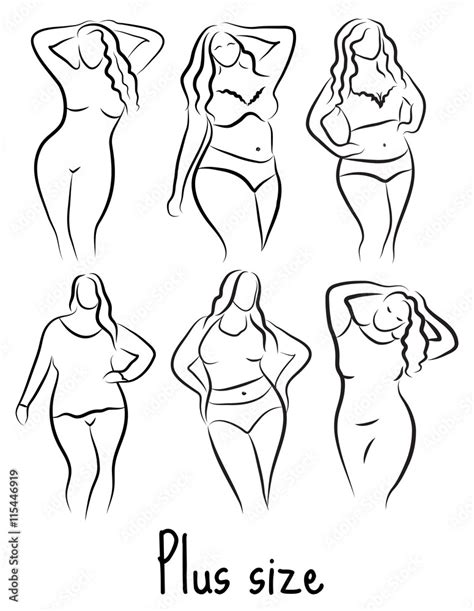 Plus Size Fashion Sketch Body