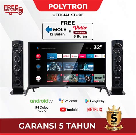 Jual Polytron Pld Tag Smart Android Tv Cinemax Speaker Tower