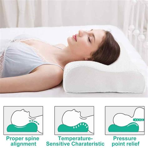 Cervical Pillows For Neck Pain Relief, Memory Foam Pillow For Sleeping ...