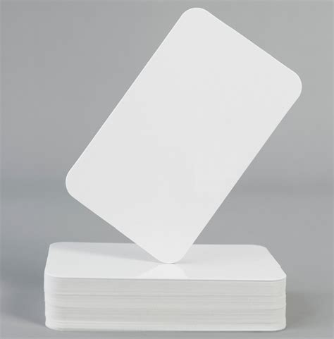 Plain White Plastic Pvc Cards Same Exact Size As A Credit Card Pack Of