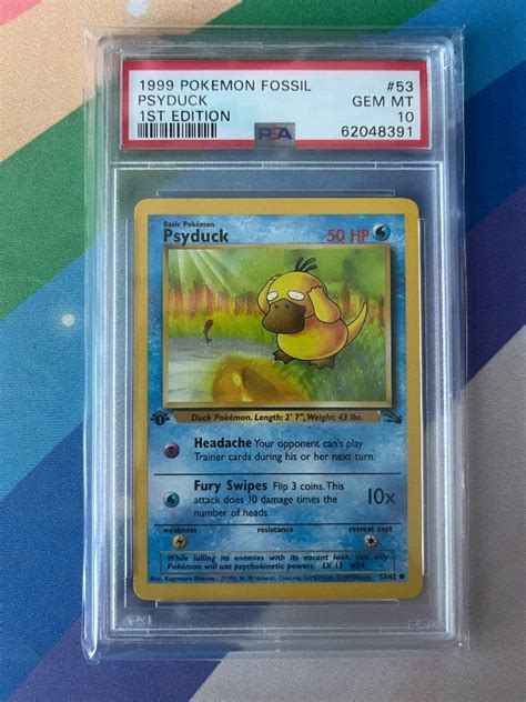 Karta Pokemon Tcg Psa Fossil Psyduck St Gryfice Licytacja Na