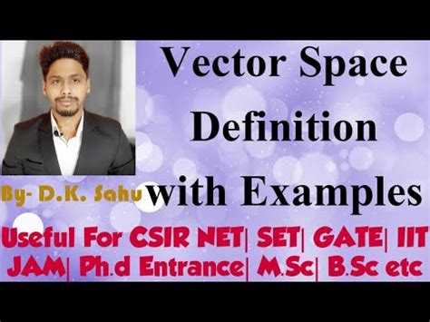 Vector Space Subspace 1 Vector Space Definition With Examples Note