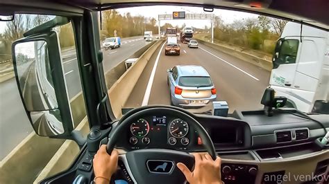 Pov Truck Driving Man Tgx Aire De Bourg Jasseron To Lyon A Youtube