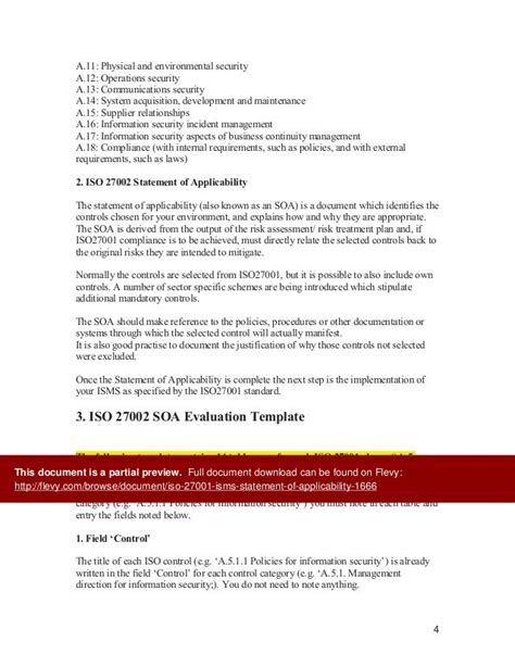 Iso 27001 Isms Statement Of Applicability