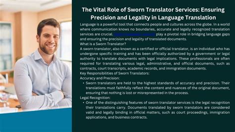 Ppt The Vital Role Of Sworn Translator Services Ensuring Precision