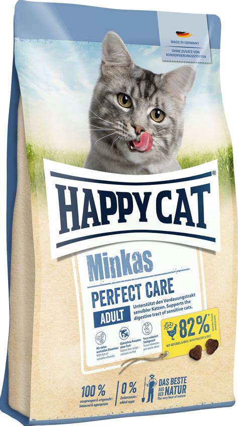 Happy Cat Trockenfutter Minkas Perfect Care Gefl Gel Und Reis G