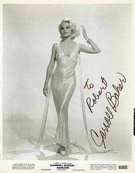 Smiling Full Length Of Carroll Baker As Harlow Signed By Baker