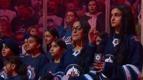 Watch: Students sing Canada's national anthem in Punjabi in NHL game ...