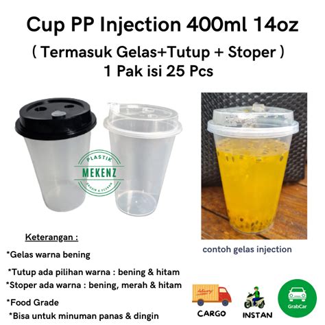 Jual Pp Injection Cup Oz Ml Isi Pcs L Gelas Plastik Boba Cheese