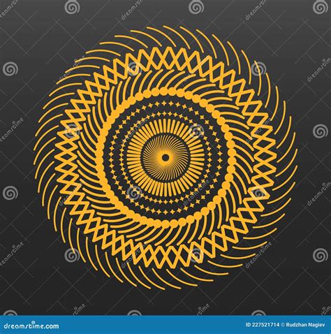 Golden Oriental Swastika Pattern Vector Illustration Cartoondealer