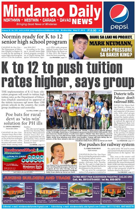 Mindanao Daily Northmin May 27 2015 By Mindanao Daily News Issuu