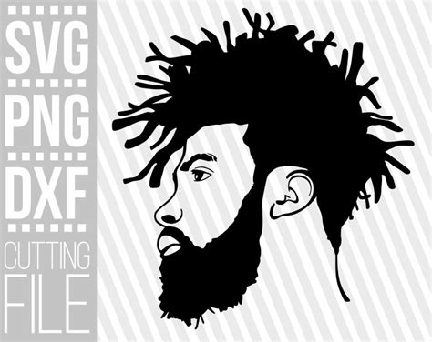 Black Man With Dreadlocks Svg Afro Svg Beard Svg Man Svg Etsy Finland