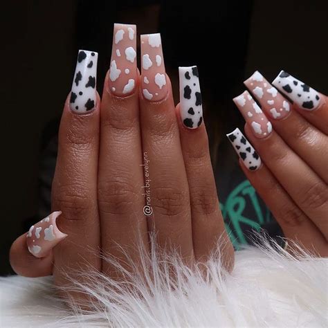 40+ Udderly Adorable Cow Print Nails – May the Ray