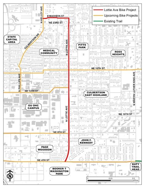 1st Parking Protected Bike Lane To Shield Cyclists In Ne Okc