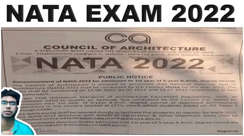 NATA 2022 Exam Updates Lingesh Ashwin Architecture Tamil YouTube