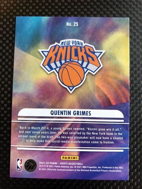 Quentin Grimes 2021 22 Panini NBA Hoops We Got Next Insert 25 EBay