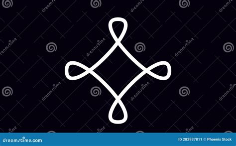 Stylish White-colored Logo Design Stock Illustration - Illustration of ...