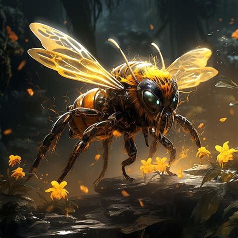 Premium Ai Image Fantasy Bumblebee