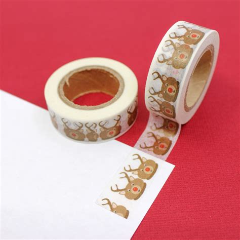 Cute Rudolph The Red Nose Reindeer Washi Tape Deer Washi Tape