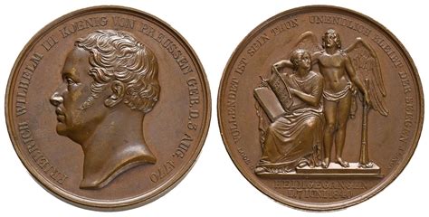 Friedrich Wilhelm III 1797 1840 Bronzemedaille 1840 Marienb 3851