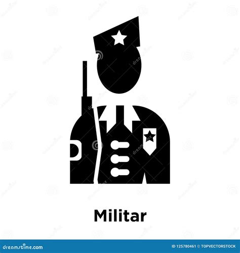 Vector Del Icono De Militar Aislado En El Fondo Blanco Concepto O Del