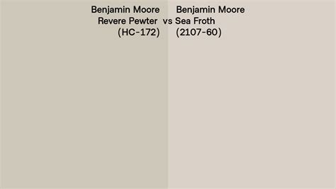 Benjamin Moore Revere Pewter Vs Sea Froth Side By Side Comparison