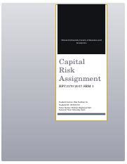 Capital Risk Assignment Docx Monash University Faculty Of Business